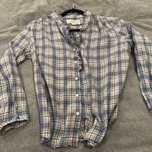 The softest plaid Birds of Paradise- Travata blouse